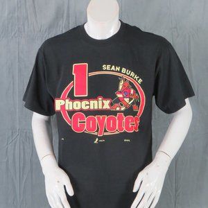 Phoenix Coyotes Shirt (VTG) - Sean Burke Script Graphic - Men's Large (NWT)